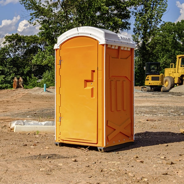 can i customize the exterior of the porta potties with my event logo or branding in Leggett